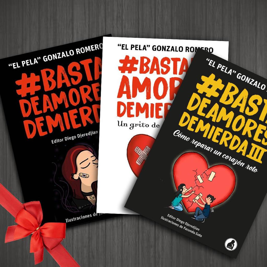 Pack Basta de amores de mierda 1, 2 y 3 - Pela Gonzalo Romero