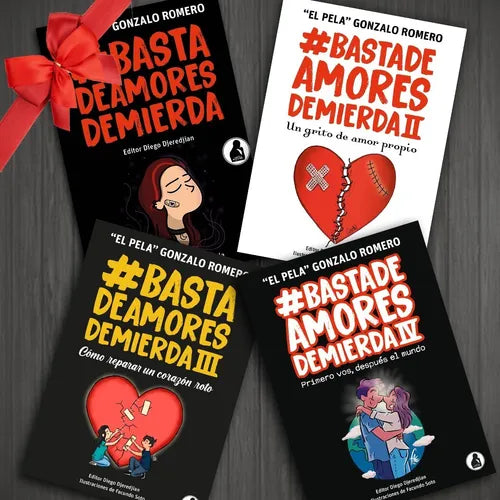 Pack Basta De Amores De Mierda ( 4 Libros ) - Pela G. Romero